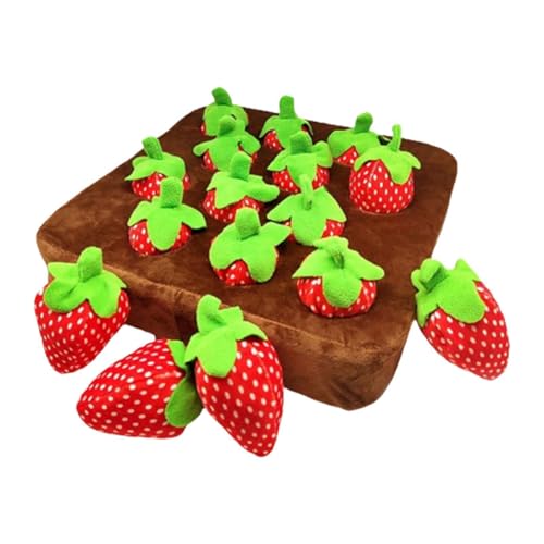 Peluche de fresa de jardín interactivo QLECXZI cojín infantil mullido lavable 7