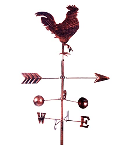 Metal Weather Vane For Garden Decor Farmhouse Decorative 67 In Rooster Ornament Wind Vane Weathervanes #TOP1
