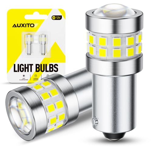 Image of AUXITO BA9S LED Bulb White, BA9 1895 53 57 T4W 64111 LED Replacement Bulb, Mini Size Plug & Play Car Interior Light for Dashboard, Instrument Panel, Dome, Map, Glove Box Lights, License Plate Light