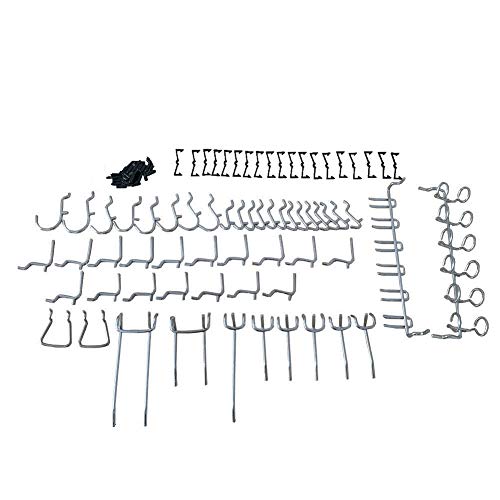 Mokernali 51 PCS Pegboard Hooks, Pegboard Hooks Assortment Sets, Tool Organizers and Storage Pegboard Organizer Accessories for Hammer Wrench Pliers, Screwdrivers - Thumbnail 4