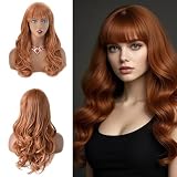 Healthlif Women Wigs Synthetic Hair Wigs For Women Wig With Bangs Shoulder Length Bob Wigs Long Curly Wigs For Women Layered Wigs Natural Looking 8813 M30#