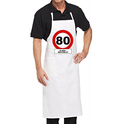 Grembiule Cucina Scritta 80 Anni e Non Sentirli
