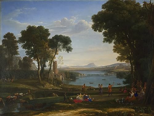 Tableau Toile Claude Lorrain Le Mariage d'Isaac et Rebecca Affiche Art 60x90cm