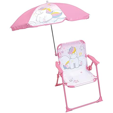 Fun House Unicornio-Silla Plegable de Camping con Sombrilla Cover
