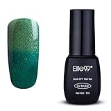 Elite99 Temperature Color Change Nail Polish, UV LED Soak Off Nail Art Gel Polish, Thermal Color-Changing Manicure 7ML