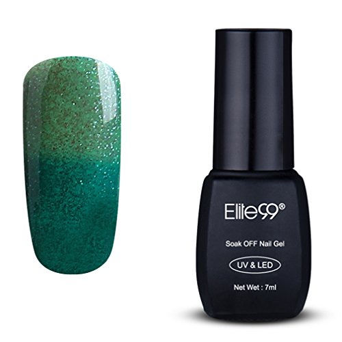 Elite99 Temperature Color Change Nail Polish, UV LED Soak Off Nail Art Gel Polish, Thermal Color-Changing Manicure 7ML Elite99 Temperature Color Change Nail Polish, UV LED Soak Off Nail Art Gel Polish, Thermal Color-Changing Manicure 7ML