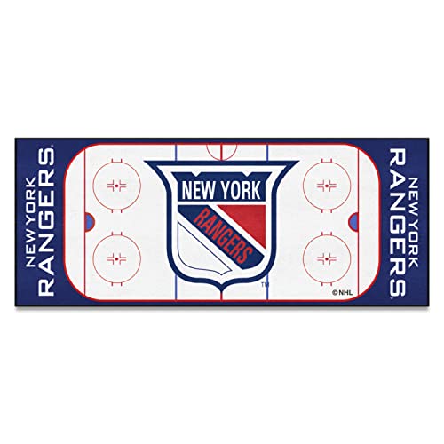 FANMATS 35557 NHL Retro New York Rangers Rink Runner - 30in. x 72in.