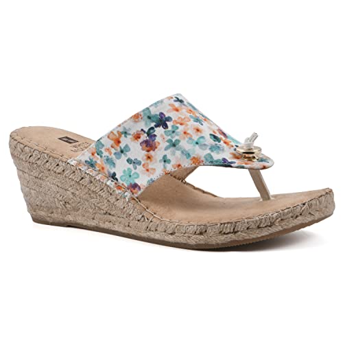 Image of WHITE MOUNTAIN Women's Beachball Espadrille Wedge Sandal