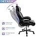 KBest High Back Big & Tall 400lb Office Chair - Heavy Duty Metal Base, PU Leather Executive Office Chair High Back Executive Computer Desk Chair, Black