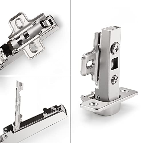 Probrico Clip On Full Overlay Frameless Furniture Cabinet Door Concealed Hinges, 1 Pair(2 Pieces) #TOP3