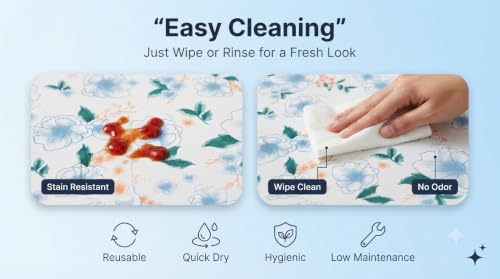 Image of Dribble (60cm X 500cm) Eva Shelf Liner Mat Roll, Non Slip Drawer & Cabinet Liner for Kitchen, Waterproof Oilproof Washable Fridge Mat, Anti Skid Multipurpose Mat (Spring Lavender Blue)