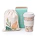 Produktbild Bambusa Bambus Coffee to Go Becher Kaffe-Becher | Wiederverwendbarer umweltfreundlicher Reisebecher | Kostenlose Tasche inklusive