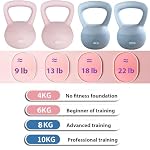 Soft Kettlebell Iron Sand, Kugelhantel 4-10kg Stoßsichere Gewichte Freundlich für Boden und Benutzer, Schwunghantel Kugelgewicht Geeignet für Anfänger Hause Kettlebell Training – Bild 2
