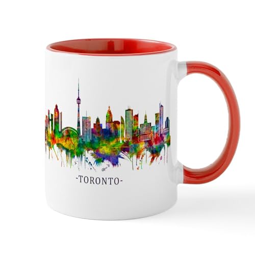 Mug de cerámica 11 oz con skyline Toronto Canadá miniatura 1