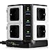 Price comparison product image BESTEK 6-Port8 Way Surge Protected Tower Extension Lead Socket Plug Power Strip