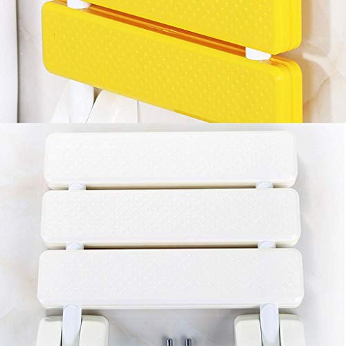 Tabouret de douche pliant jaune hyper sécurisé et confortable jusqu'à 130kg