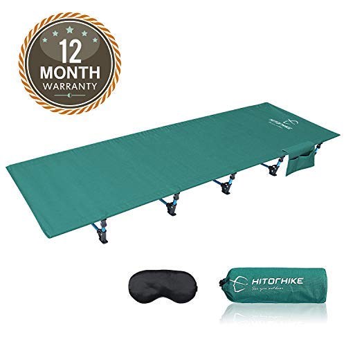 HITORHIKE Camping Cot Compact Folding Cot Bed for Outdoor Backpacking Camping Cot Bed