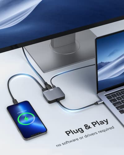 Usb C To Hdmi Adapter【4K@60Hz】, Vilcome Type-C To Hdmi Adapter Multiport With Usb Type C Pd & Usb 3.0 Port, Hdmi To Usb C Adapter For Macbook Pro/Air, Ipad Pro/Air, Dell Xps 13/15, Android Samsung S21 #TOP5