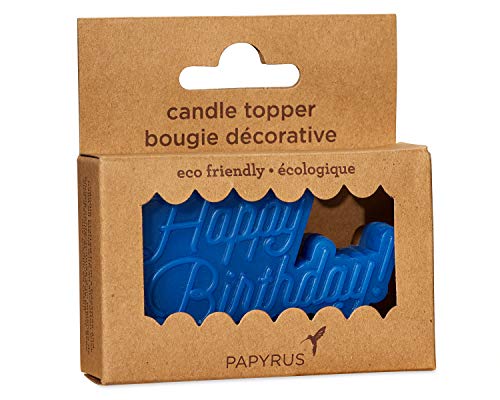 Papyrus Happy Birthday Candle, Blue (1-Count) #TOP1