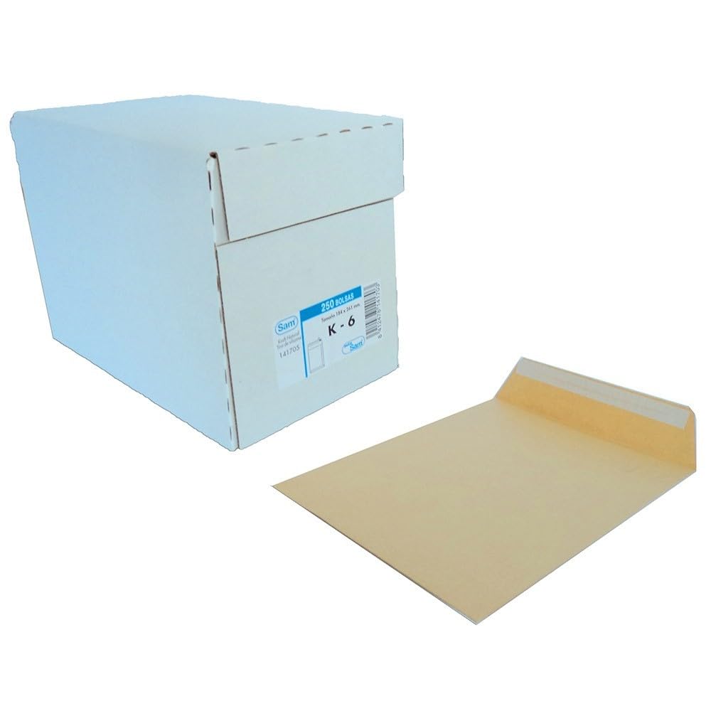 SOBRE KRAFT BOLSA K6 4º PROL 184X261 AUT C/250