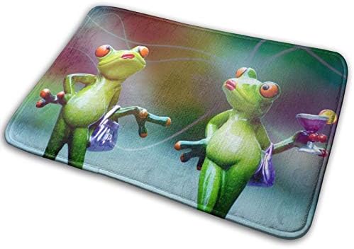 Jingclor Welcome Doormat - Funny Frogs Non-Slip Entrance Floor Rug Indoor Outdoor Front Door Mat - Machine Washable Carpet Doormats (15.8''W x 23.6''L)