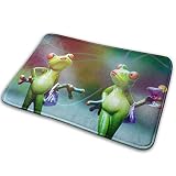 Jingclor Welcome Doormat - Funny Frogs Non-Slip Entrance Floor Rug Indoor Outdoor Front Door Mat - M