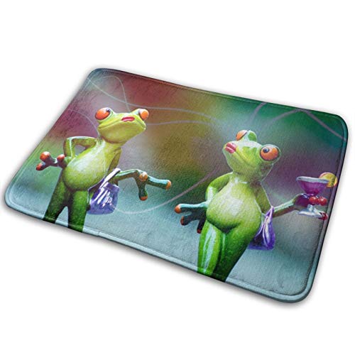Jingclor Welcome Doormat - Funny Frogs Non-Slip Entrance Floor Rug Indoor Outdoor Front Door Mat - Machine Washable Carpet Doormats (15.8''W X 23.6''L) #TOP1