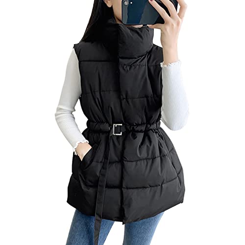 Runstarshow ärmellose Daunenweste Stehkragen Steppweste...