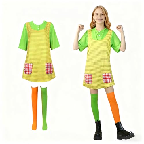 animacoser Kostüm für Erwachsene Mit T-Shirt & Schürze - Outfit für Halloween Faschingskostüm, Mottoparty & mehr