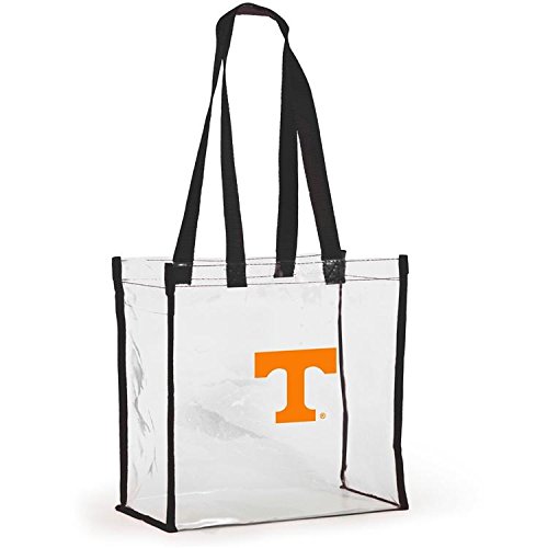 Open Top Stadium Tote, Clear with Long Handles for Tennessee Volunteers Fans.