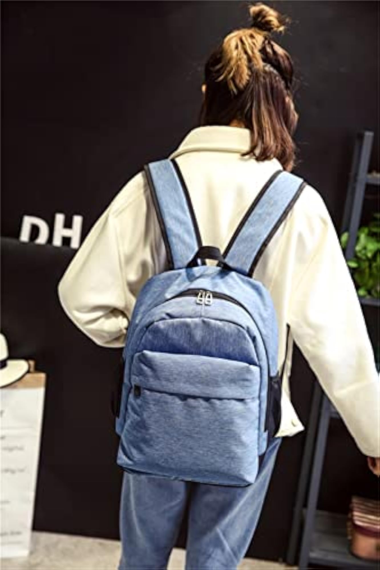 Women's Canvas Travel Backpack for Laptop, Large School Bag