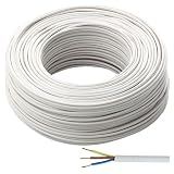 TrAdE shop Traesio Cavo MATASSA 50 MT Bobina GOMMATO TRIPOLARE 3 Fili Poli SCHERMATO 3x1.0 IGNIFUGO