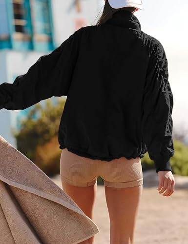 Qiaomai Womens Casual Jackets Warm Fleece Lined Windbreaker Tripper Jackets Outerwear with Pockets3