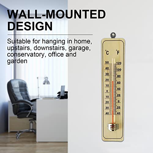 Wooden Indoor Thermometer, 6-Piece Set Outdoor Thermometers Weather Thermometers Wood Thermometer With Double Scales ℉&℃ For Home Office Warehouse Greenhouse #TOP4