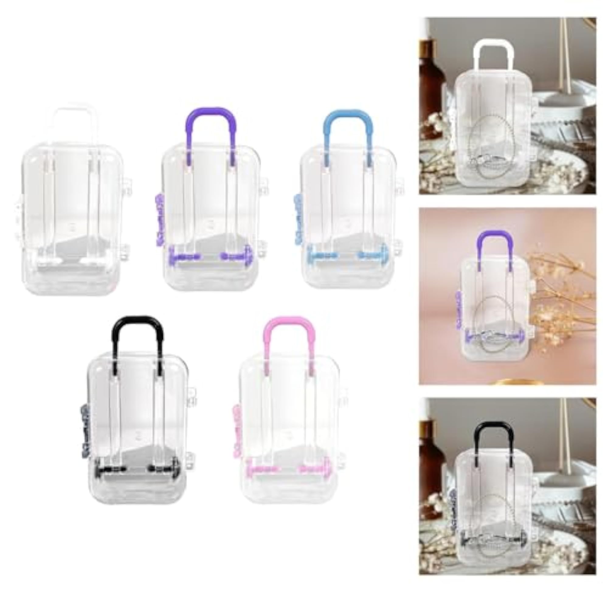 Jewelry Organizer Suitcase Shape, Portable Treasure Chest Box