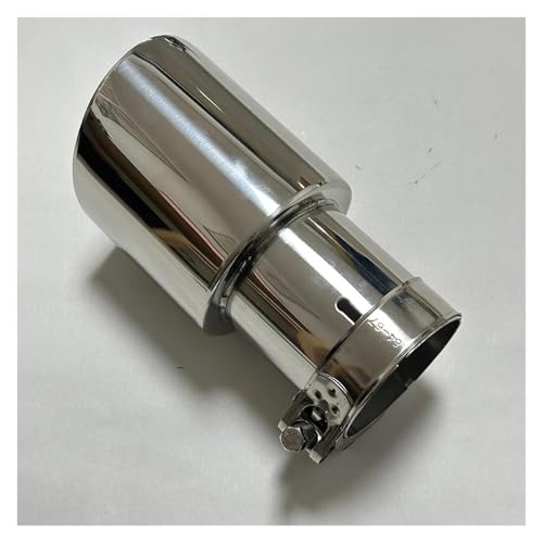 Embout de pot d'échappement universel en acier inoxydable argenté pour tube 60mm-89mm