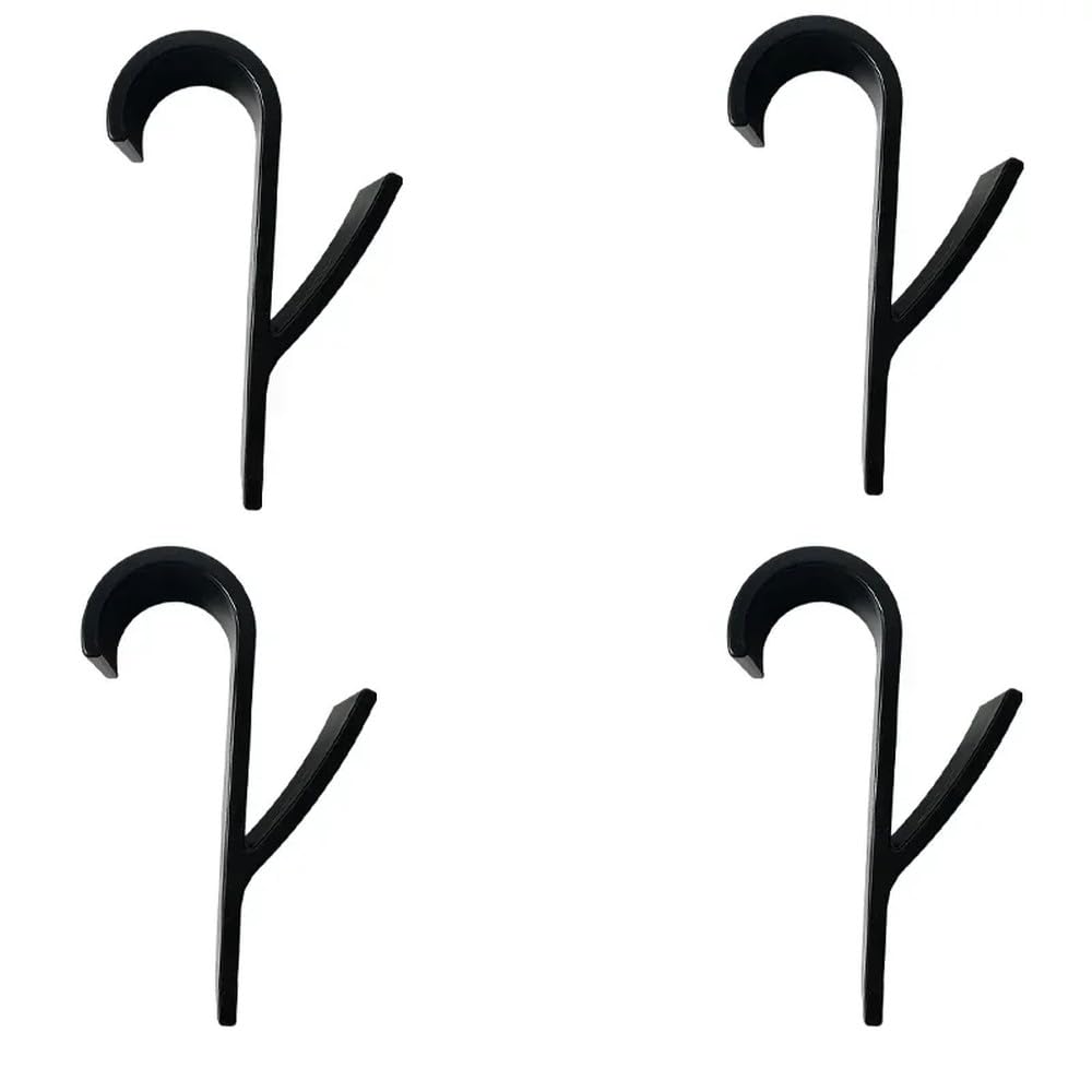 Vvw&Liu 4Pcs Black 4Pcs Bathroom Hook Radiator Hooks Family Towel Rack Hooks Plastic Towel Rack Transparent Rail Radiator Hooks For Kitchen Hang