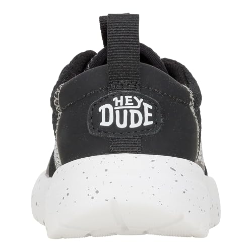 HEYDUDE Men's Kid Sirocco Play Varsity (Toddler), Black, 4 Medium - image 4