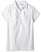 Dockers Girls' Uniform Short Sleeve Stretch Jersey Polo with Shirring