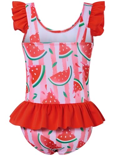 Image of Vieille Toddler Little Girls One Piece Swimsuits Ruffles Bathing Suits Mermaid Dinosaur Swimwear 2-7T