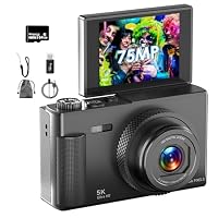 5K カメラ　デジカメ Amazon | デジカメ【5K動画撮影 7500万画素 180°フリップスクリーン