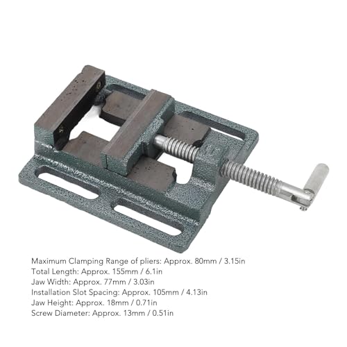 Étau pour perceuse 3 pouces outil serrage 80mm acier au carbone - 5