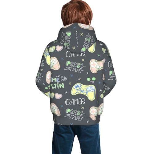 Gamers Kid Hoodies Boys Sweatshirts Girls Pullover with Pocket4