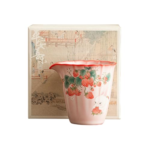 170Ml/6oz Ru porcellana condensato grasso vermiglio coniglio, tazza equa ceramica domestica - Fendai Jiaren fair cup [ scatola]