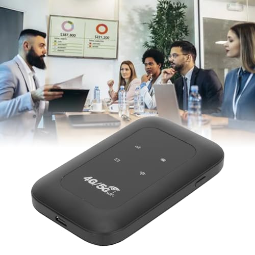 Image of LICAEVEY 4G WiFi Router, Micro SIM Card Slot 150Mbps 8 Users 2100mAh Battery Portable Mobile WiFi Hotspot, with High Speed Internet for Laptop Phone Computer Tablet (EU Standard)