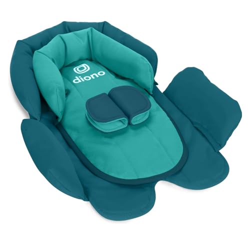 Image of Diono Cuddle Soft 2-in-1 Head Support, Comforting Head and Body Support for Babies, Converts depending on Infants Size, Blue Razz Ice