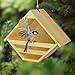 Nalwort Dove Nesting Box, Solid Wood Mourning Dove Nesting Box, Triangular Opening Birdhouses for Outdoors, Pigeon House with Hanging Rope, 11.2