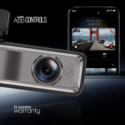 Image of PRONOD 2K Dash Cam for Car | Dashcam for Car with Mic- Full HD Resolution, Night Vision, WiFi App Control, G-Sensor, 24H Parking Mode, Loop Recording,- Supports 128GB, Free Hardware Kit