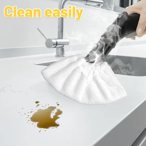 10 Waschbare Mikrofaser-Tuchset (Bodendüse + 5 Handdüse) für Kärcher Dampfreiniger EasyFix SC 2, SC 3, SC 4, SC 5, Ersatztuch für alle Böden, hervorragende Reinigungsergebnisse
