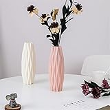 [Multiusos] --- El interior hueco se puede rellenar con una variedad de materiales, como flores secas, flores de seda, ramas, trigo, perlas, guijarros, etc. Con o sin arreglos florales, estos jarrones son la decoración perfecta para el hogar y la oficina.